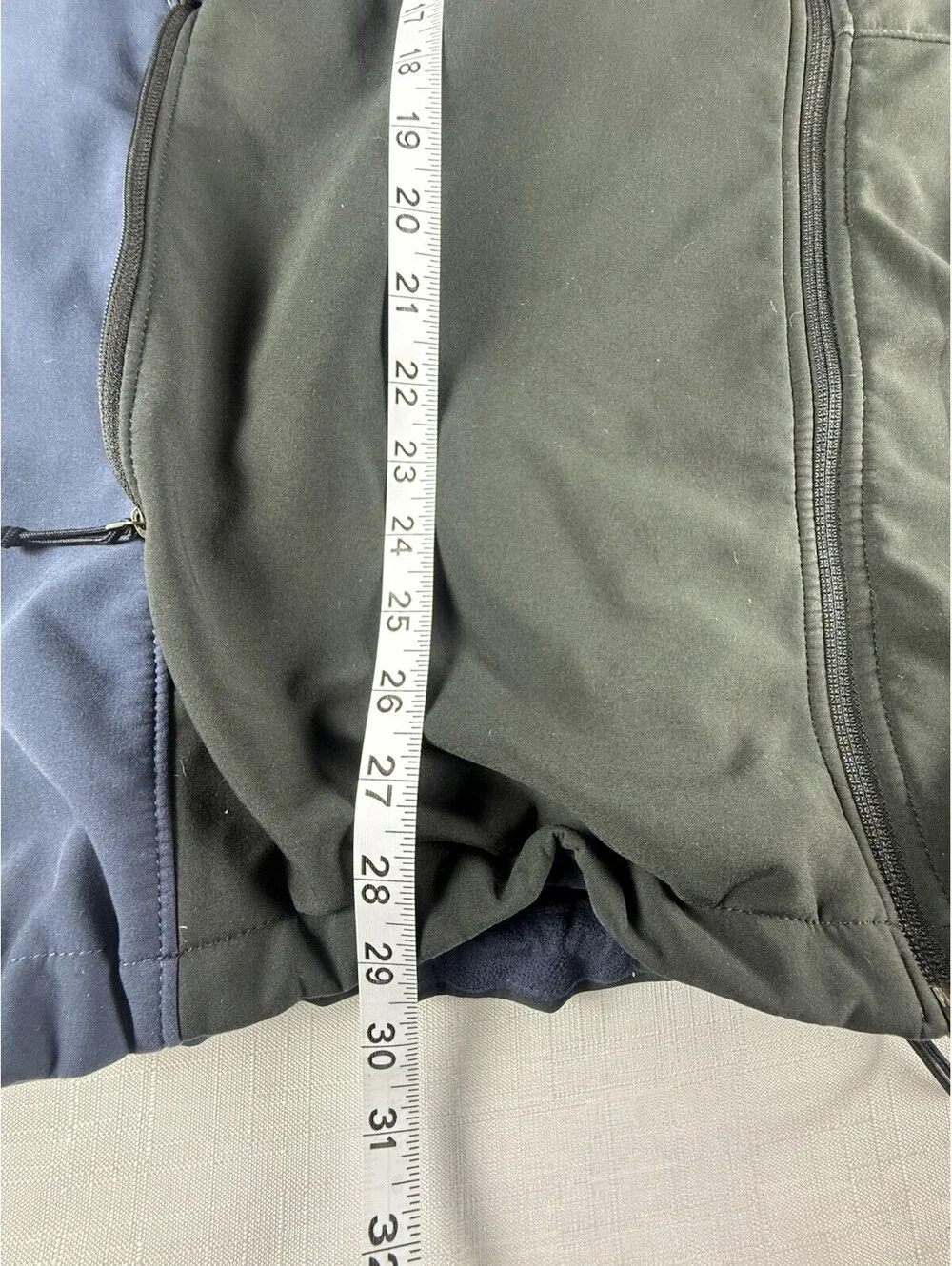 The North Face Men’s XXL Softshell Jacket Black Navy Fleece Lined Full Zip